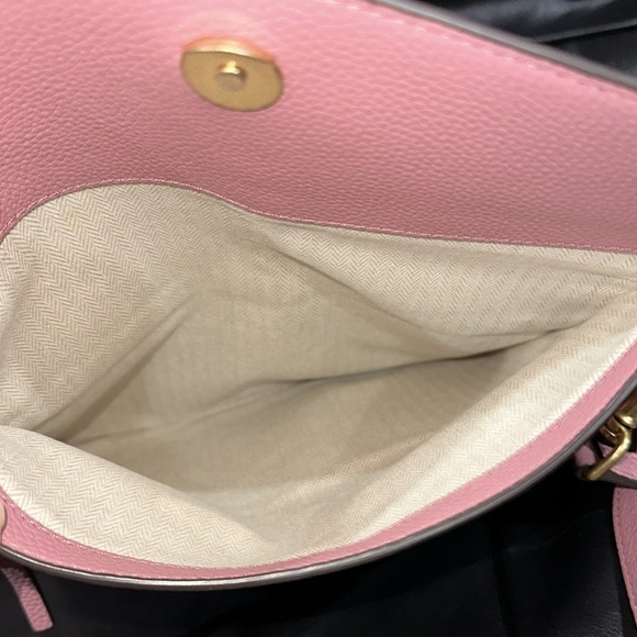 🔥🔥🔥Tory Burch Pink Leather McGraw Crossbody Bag With Tassel - Picture 14 of 14